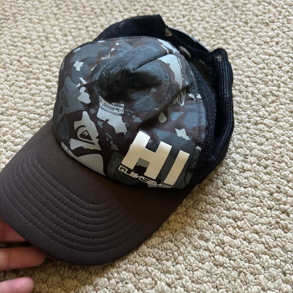 y2k quiksilver hawaii snapback trucker hat surfwear beach summer - Picture 2 of 5